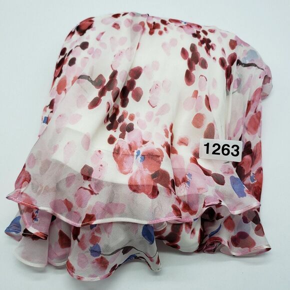 Seraphine Luxe Dress Womens 12US 16UK Pink Floral Silk Ruffle Maternity Occasion - Picture 9 of 9